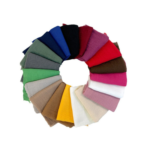 Cross-border cotton and linen scarf for women, new solid color scarf, summer sun protection, breathable shawl, retro rough edge silk scarf
