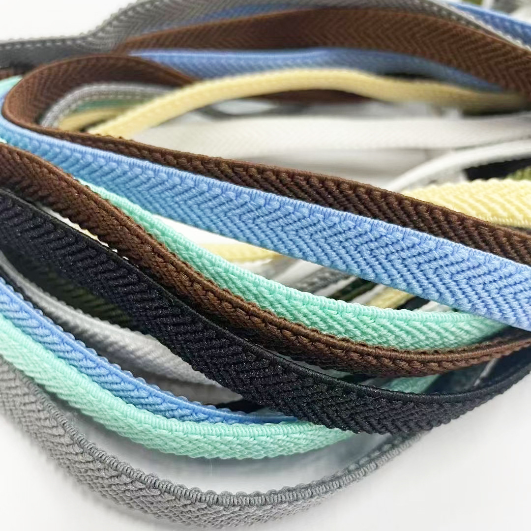 210 color 9mm poliéster de color de alta elasticidad una sola persona estampado correa elástica perezosa zapatos infantiles elásticos cordones