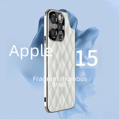 High-end lambskin! Checkered pattern suitable for Apple iPhone 15 case, iPhone 14 13 12 for women, 15 Pro Max