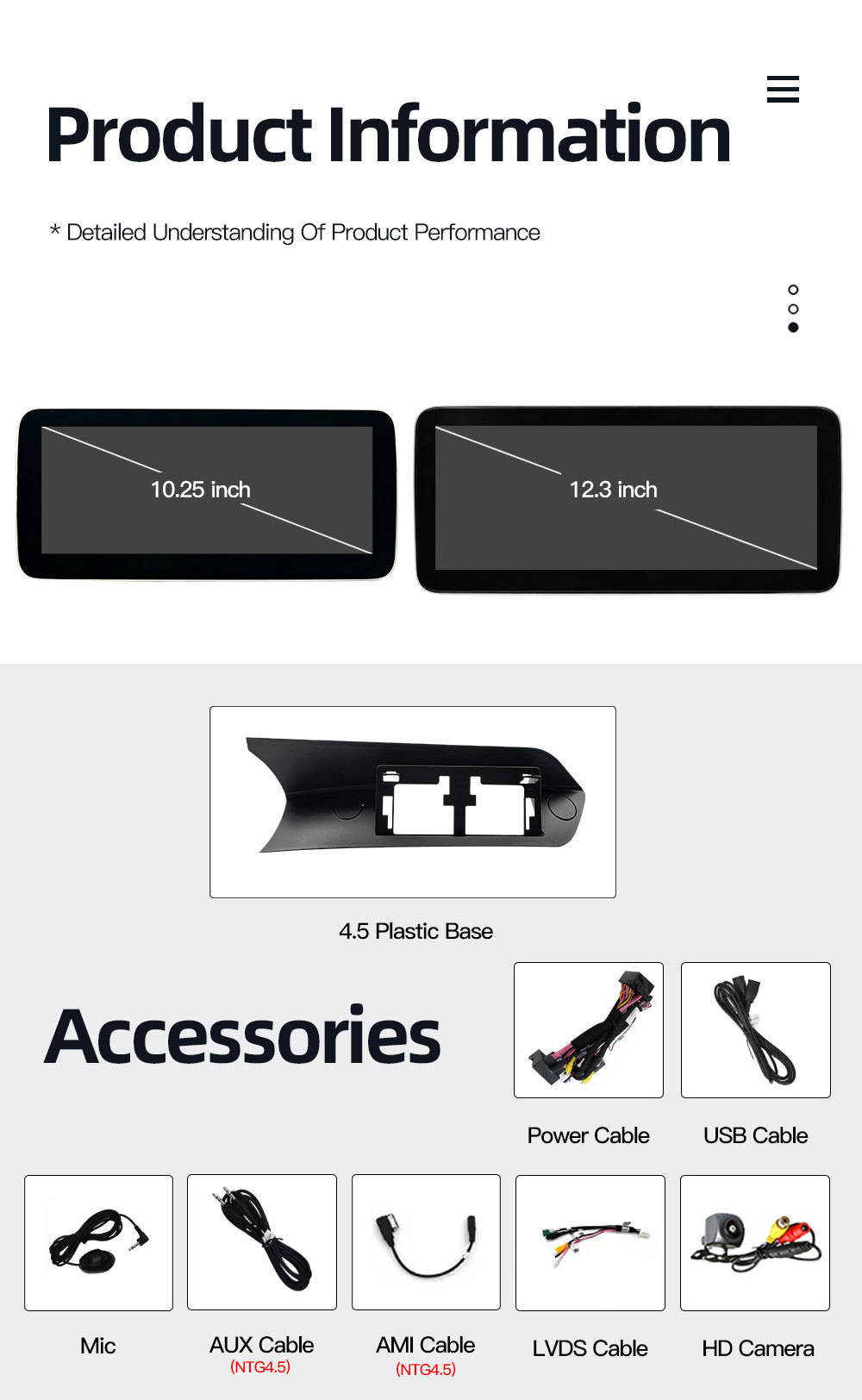 Suitable for Mercedes-Benz C-Class W204 S204 4.5 System In-Car Central Control Large-Screen Navigation Carplay Player