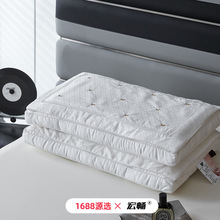 A类桑蚕丝100S天丝棉提花枕头助睡眠护颈椎成人家用高端酒店枕芯