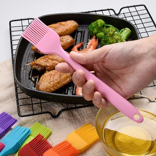 9-color integrated small silicone oil brush, high temperature resistant barbecue oil brush, silicone sweep, DIY cake baking tool