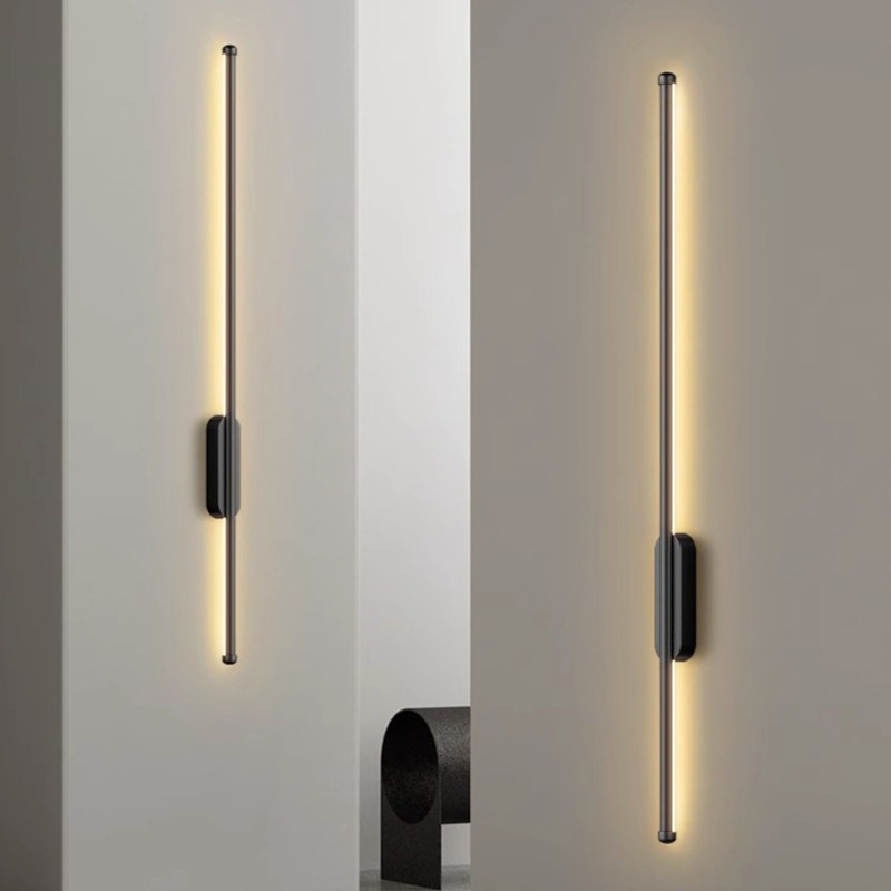 Lámpara de pared de tira larga minimalista Lámpara de noche de dormitorio Lámpara LED creativa Lámpara de pasillo de sala de estar nórdica simple moderna