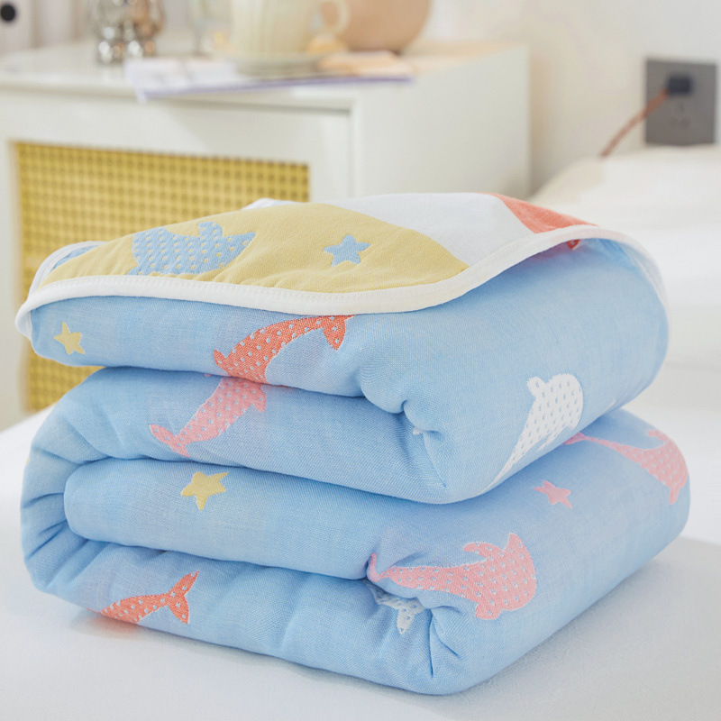 Toallas de gaza de algodón de seis capas, mantas de siesta de oficina, mantas de aire acondicionado, mantas de verano, mantas de verano de algodón sólido, sofá image 14