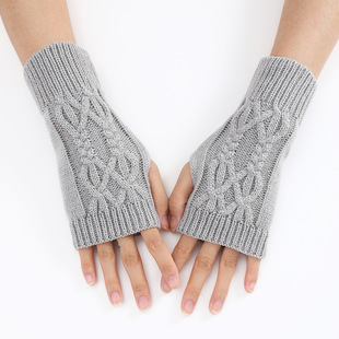 G808 twist knot short wrist sleeve autumn and winter New Men and women warm fashion exposed half finger oversleeve fake sleeves