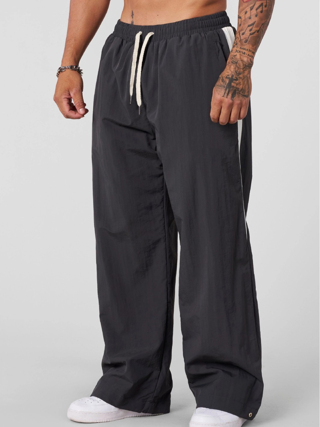 Pantalones deportivos y de ocio para hombres en primavera y otoño pantalones largos de algodón, arena de cáñamo, lavado de aire, flexibilización, tubo recto, pantalones de trapeador de colores transfronterizos europeos y estadounidenses