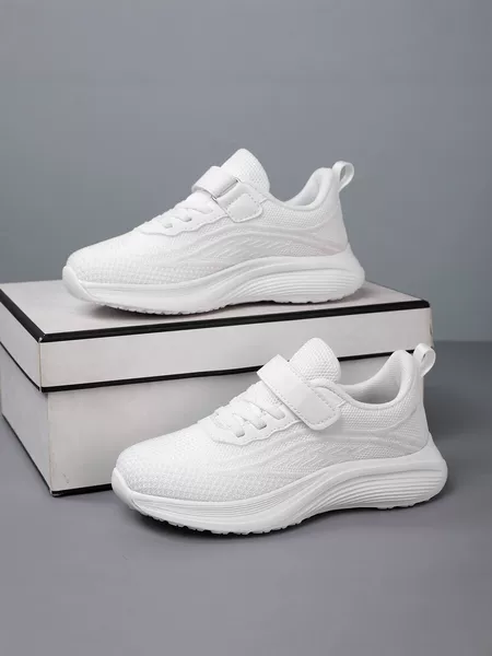 Jinjiang children's shoes, children's sports shoes, breathable mesh running shoes, lightweight shock-absorbing white shoes, youth student shoes