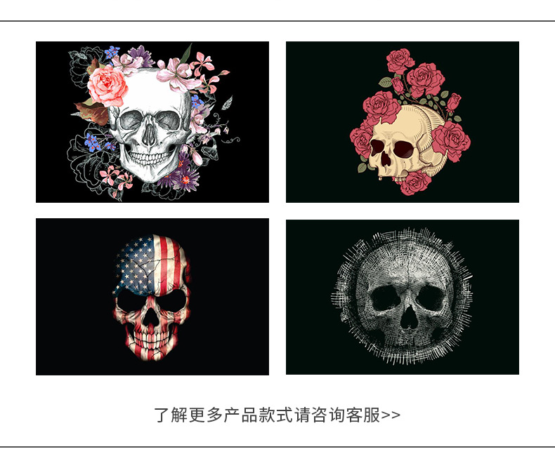 骷髅地毯,跨境地毯,客厅地毯,外贸地毯,地毯代发