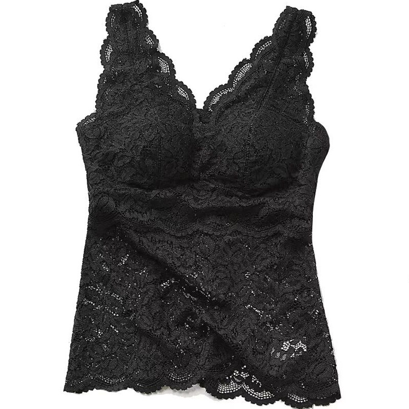 Shenzhen Nanyou 2026 Summer New Full Lace Hollow-Out Camisole for Women, No Need to Wear a Bra, Sexy Base Top Shenzhen Nanyou 2026 Summer New Full Lace Hollow-Out Camisole for Women, No Need to Wear a Bra, Sexy Base Top
