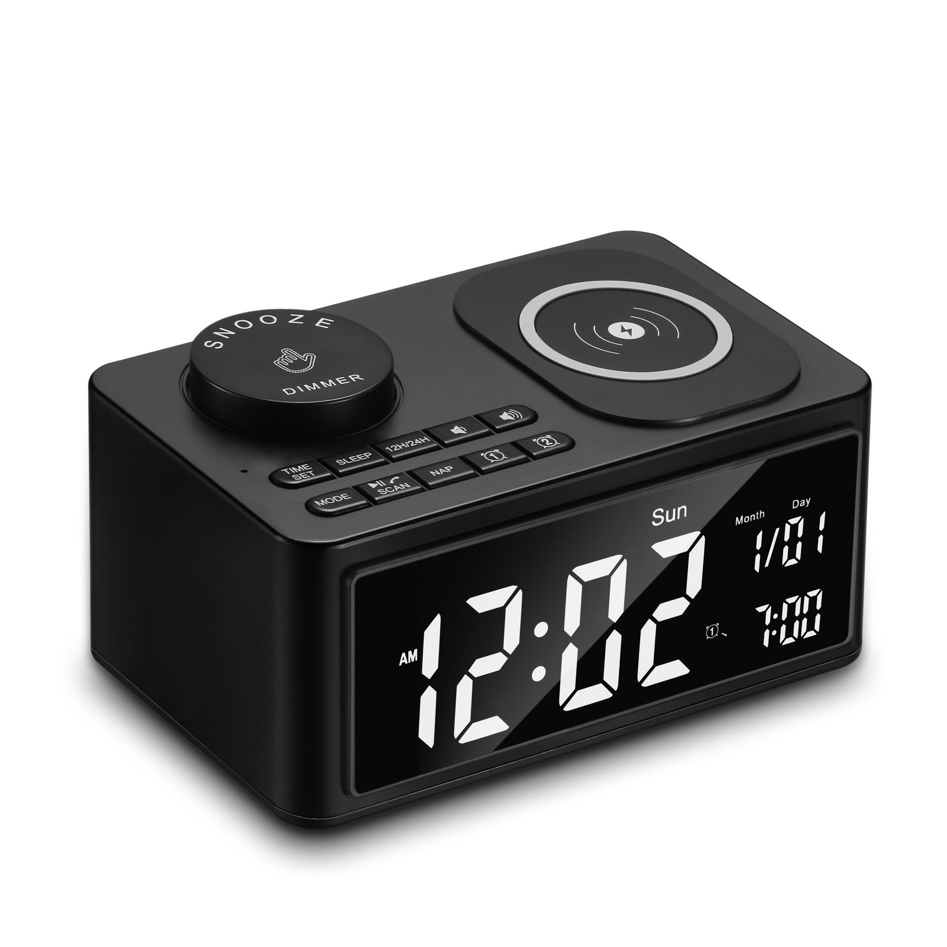 Nuevo altavoz Bluetooth para teléfonos móviles cargador inalámbrico multifuncional de doble alarma con altavoz de alto volumen de doble bocina