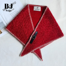 新款三角巾披肩女士办公室轻奢纯色披肩时尚轻奢风户外秋冬季围巾