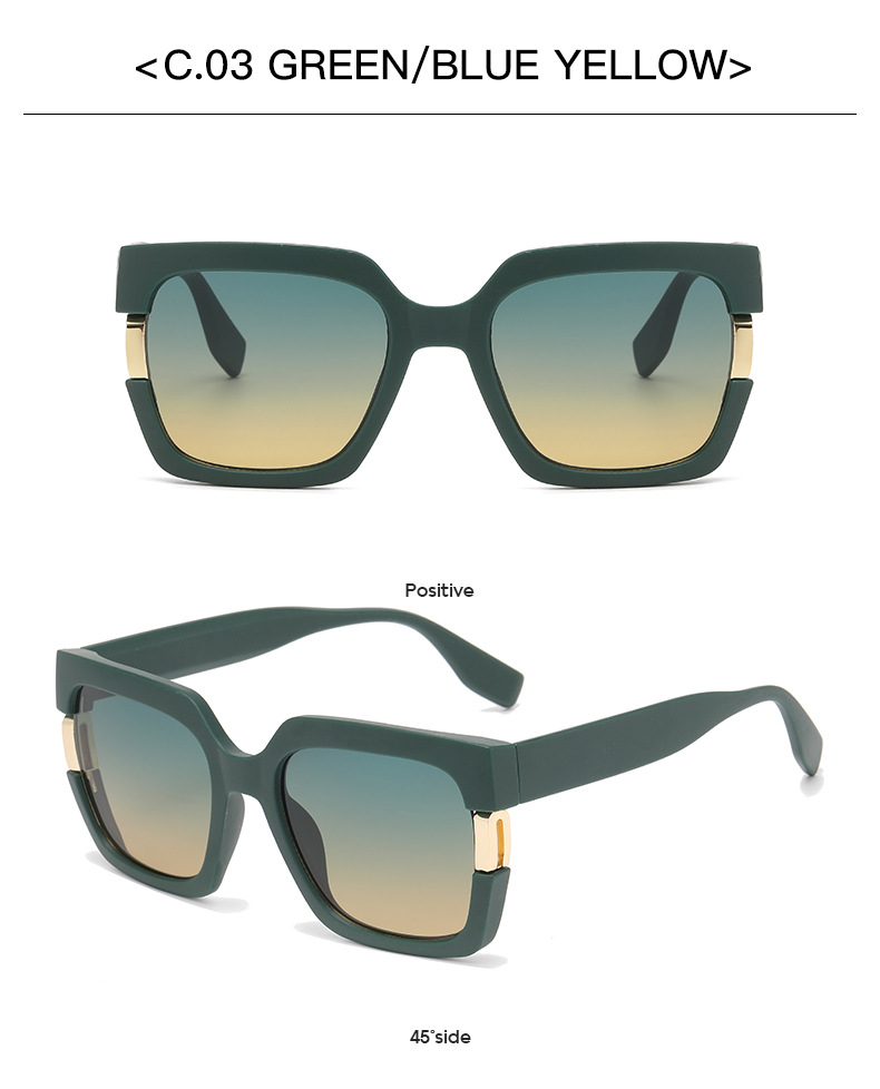 60g Weight Full Frame Glasses Structure Sunglasses Classification PC, UV400 Protection Lens Material Square Glasses Style Outdoor, Travel Occasion Solid Color Pattern All Seasons Season Women's Gender Simple Style, Classic Style Style Simple Style Classic Style Solid Color PC UV400 Protection Square Full Frame Women's Sunglasses 14