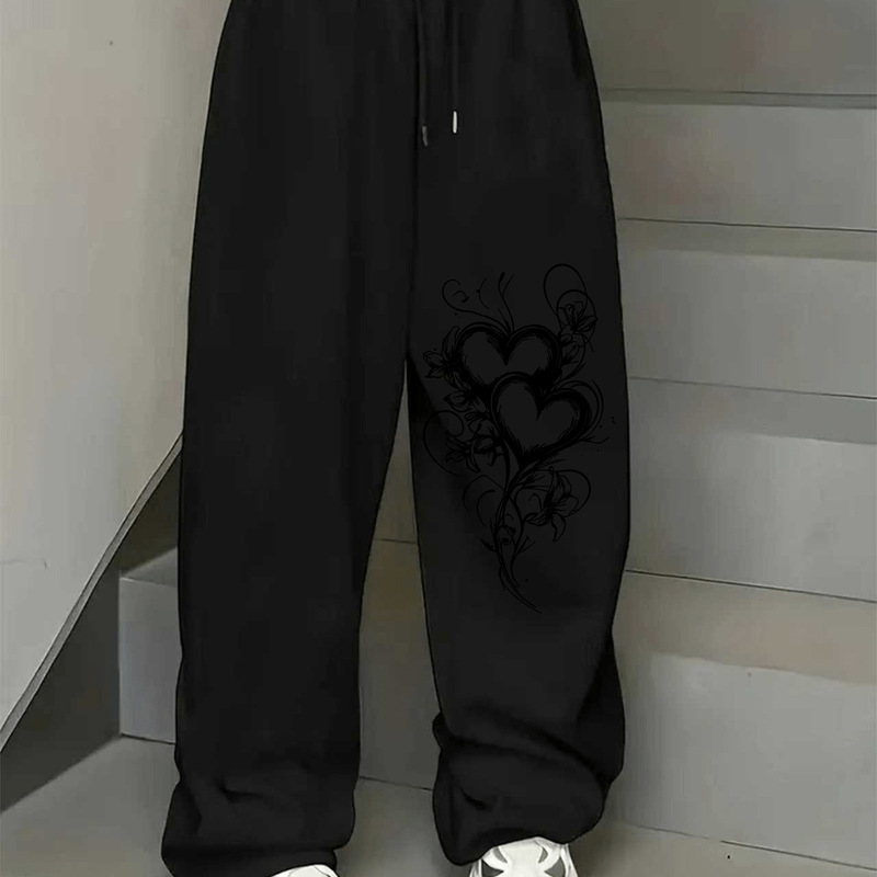 New Cross-Border Versatile Jogger Loose Sweatpants for Men and Women, Casual Fleece-Lined Sports Pants, Fitness Long Pants, Cotton Fashion Style