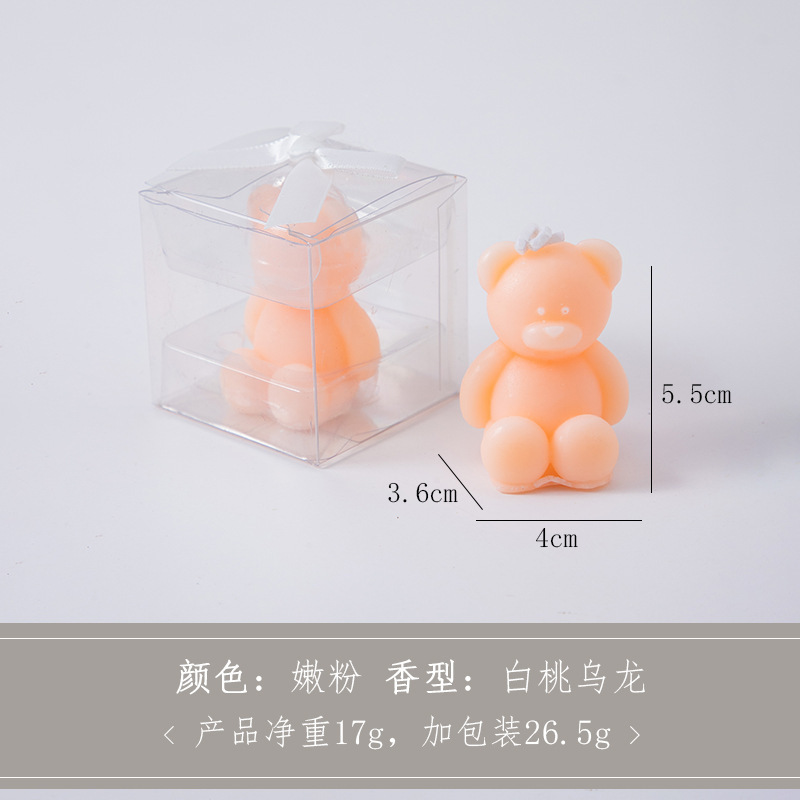 クマの香りのキャンドル お土産 ギフト 手作り クリエイティブ かわいい 雰囲気の香り クロスボーダー 動物の形をしたワックス|undefined