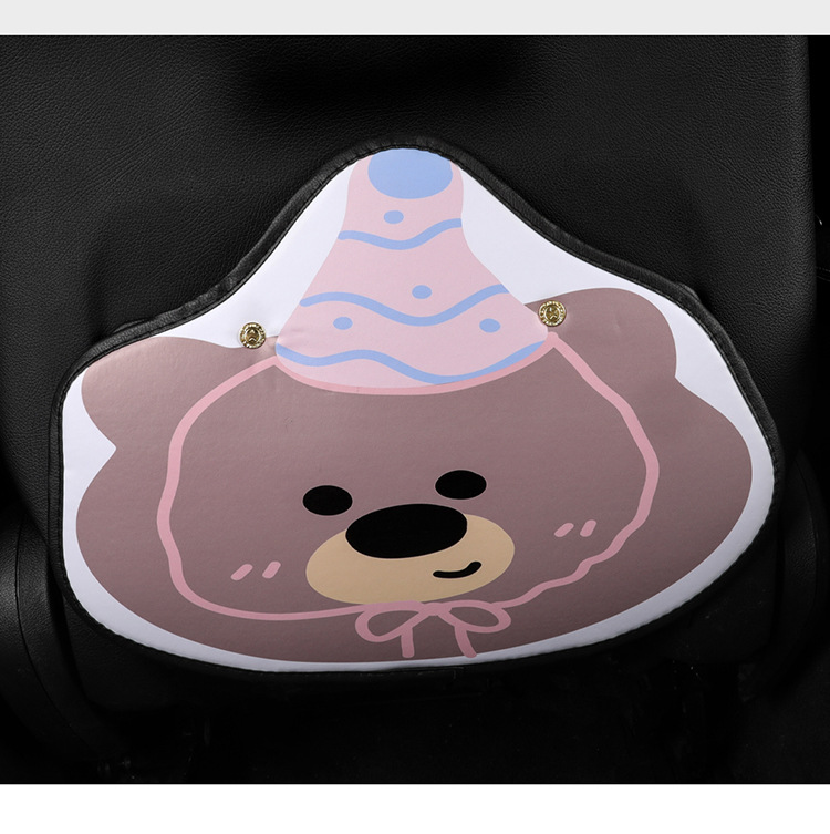 Birthday Bear Short Chair Back Anti-kick Pad Children's Rear Seat Protective Pad Anti-dirty Protective Pad for Car Anti-kick Pad