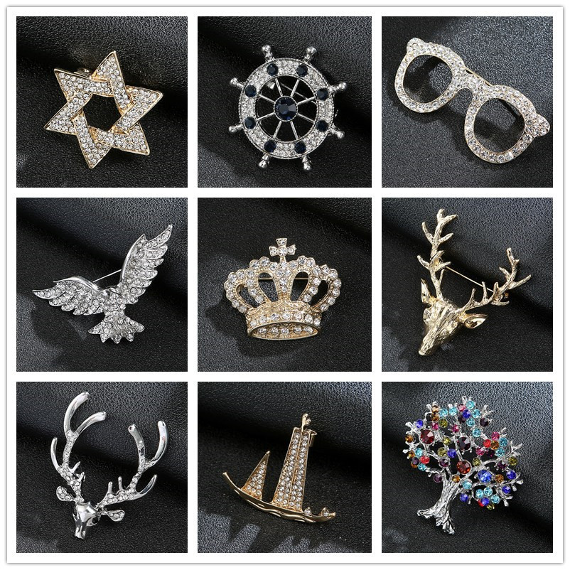 胸針男 韓版配飾潮人徽章配件西服 老鷹個性多款混批高檔卡通胸針