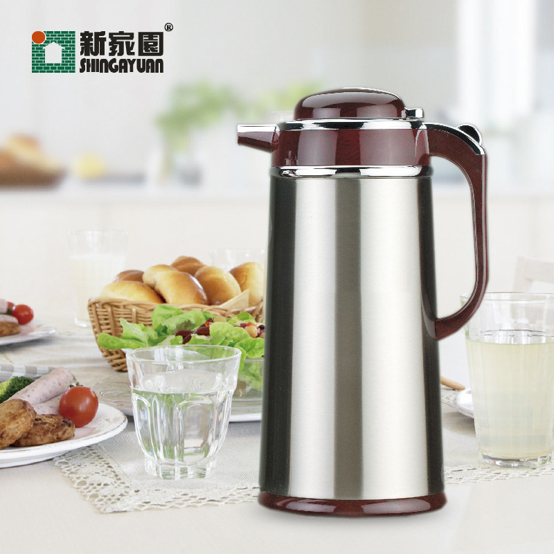 New Home Household Stainless Steel Thermos Thermos Glass Liner Large Capacity Pressing Office Coffee Pot Thermos