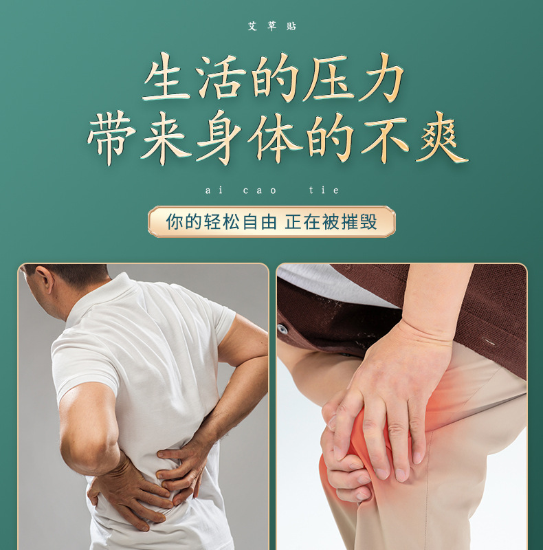 Mugwort Knee Patch Herbal Joint Patch 12 Patches per Box overview