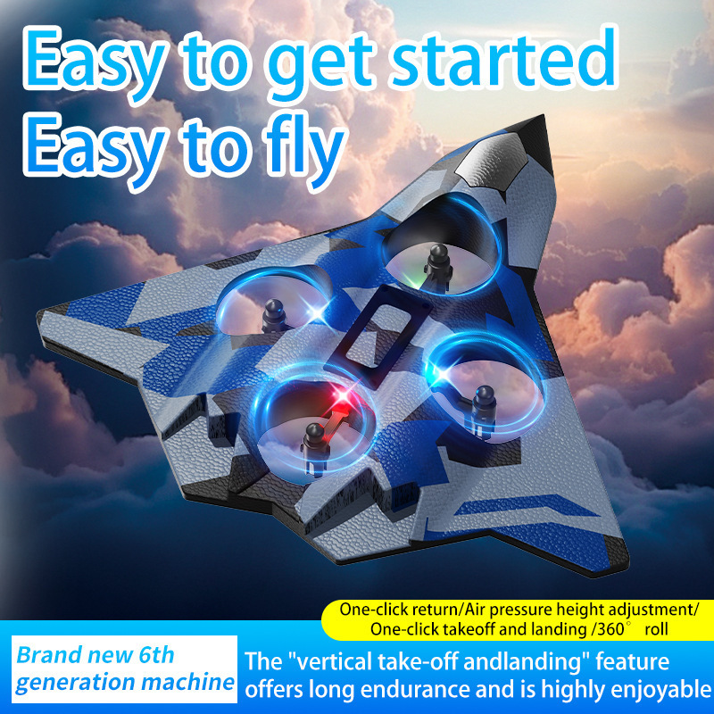 Cross-border new foam fighter jet model, remote-controlled aircraft, durable, four-rotor, unmanned, stunt performance toy aircraft