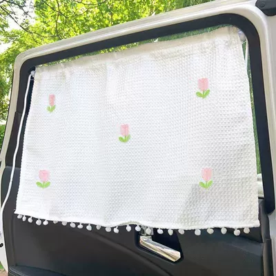 insulation triangle curtain for car – Car curtains - suction-cup-new-five-tulips-rear-window