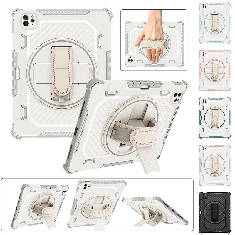 Suitable for Apple 12.9 iPad 10.2 Kidsren's Anti-Fall Pro11Mini7 Air6 Hand Strap Bracket Tablet Protective Case