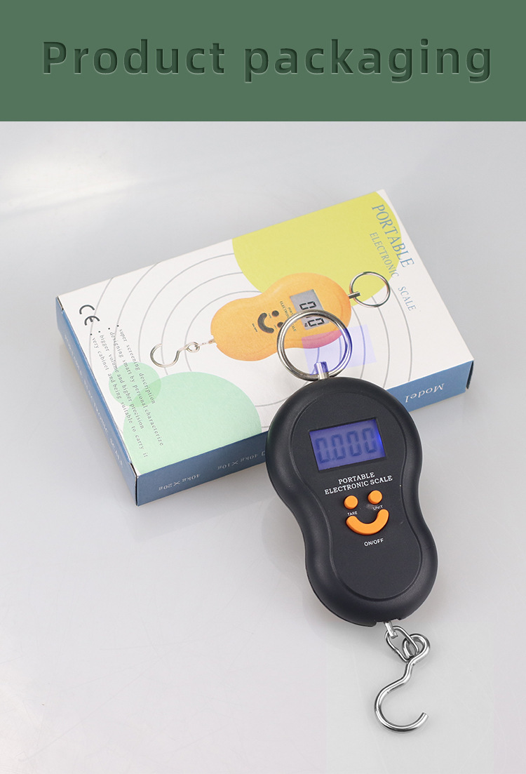 Kaynaktan fabrika taşınabilir elektronik terazi, hızlı kargo bagaj balık olta ağırlığı 50 kg, logo özelleştirmesi desteklenir