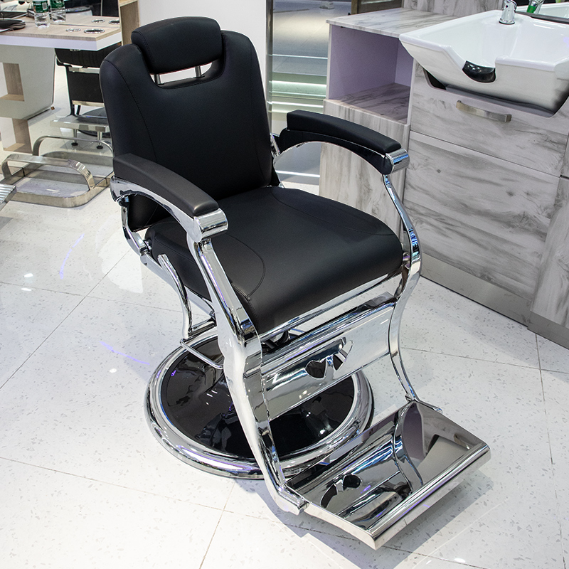 Sillón de barbero vintage para cortes de pelo, sillón de salón reclinable, sillón de barbero para hombres, sillón giratorio. image 24