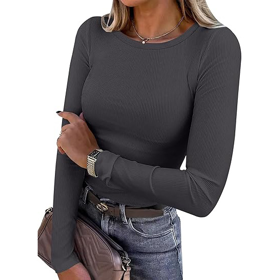 Women's Long Sleeve Top Autumn Winter Outerwear Inner T-Shirt Milk Silk Polyester Base Layer Shirt_ecoleips.com