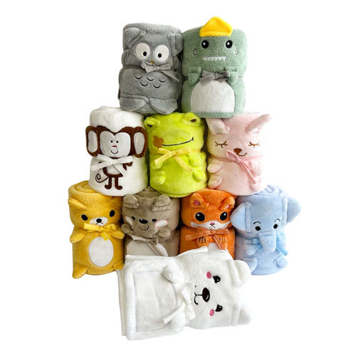 Office Nap Blanket Fleece Air Conditioned Car Travel Blanket Student Children's Gift Gift Wrap Reusable Hug Blanket