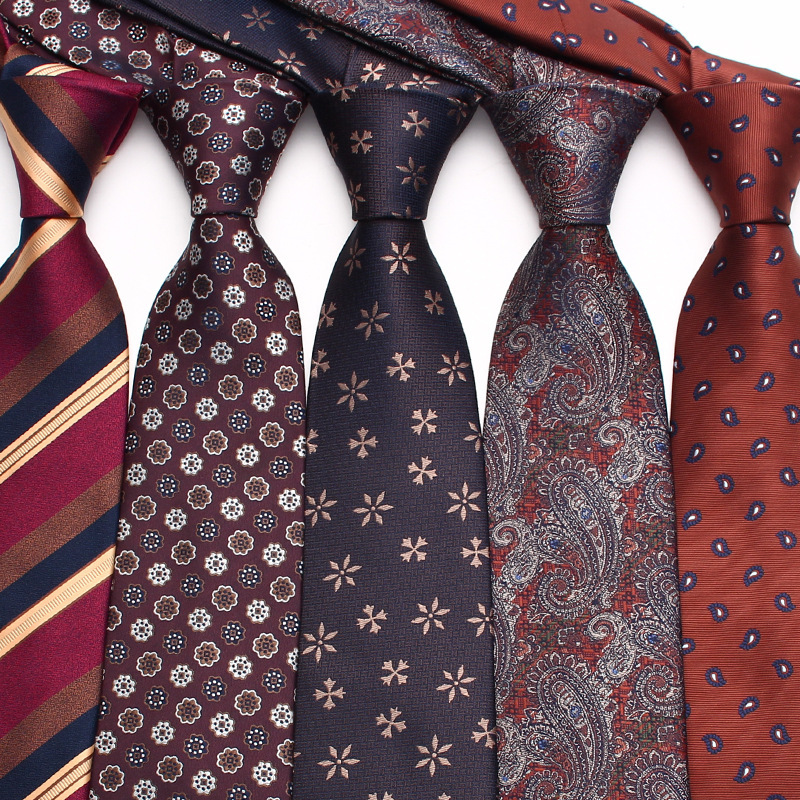 Leier gestreepte jacquard polyester stropdas voor heren_voghion.com