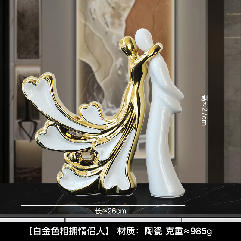 リビングルームの置物は軽くて豪華で高級な雰囲気のお酒棚の装飾品です。