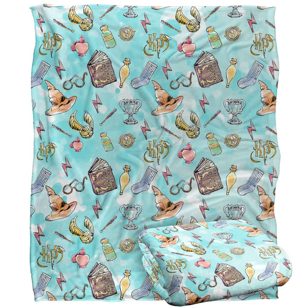 국경 간 해리 포터 수채화 패턴 담요 플란넬 따뜻한 담요 부드럽고 편안한 소파 커버 담요 도매
