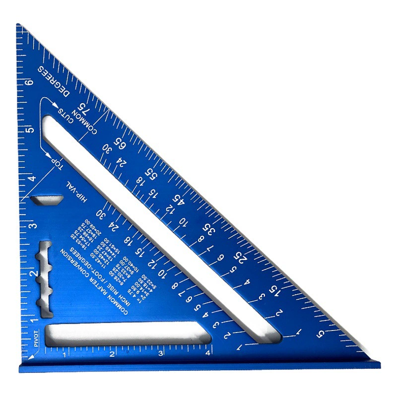 7 дюймов 12 дюймов дюймовый треугольный линейка 90 градусов прямоугольная линейка алюминиевого сплава столярная измерительная линейка прямоугольная