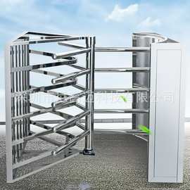 火车高铁站进出口不锈钢机械单向转闸手推导流通行摆动柱式旋转门