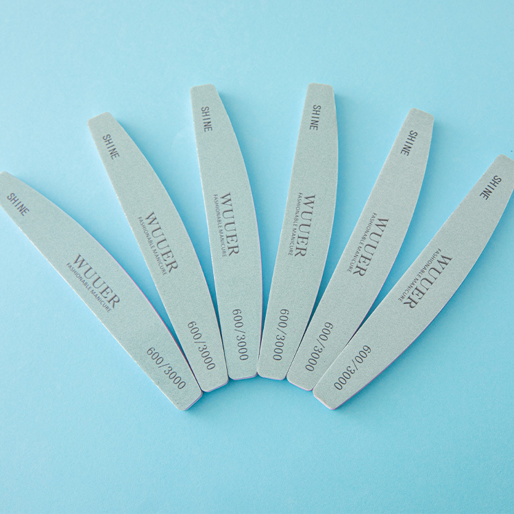 Nail nail polish double-sided polishing strip nail special rubbing strip half-moon sponge polishing strip factory direct sales