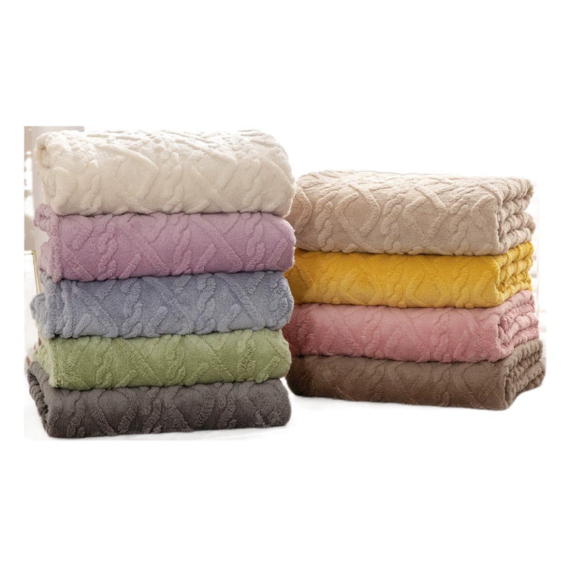 Однотонное 3D жаккардовое четырехсезонное одеяло из тафты, стеганое фланелевое весенне-летнее одеяло для сна, маленькое супер мягкое одеяло