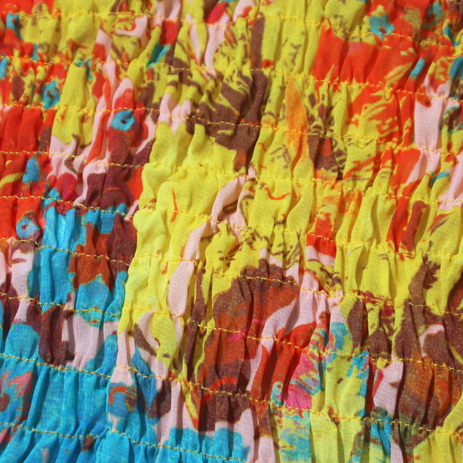 Women's Clothing fashion contrast color printed chiffon long sleeved lace up flared pants two piece suit _voghion.com