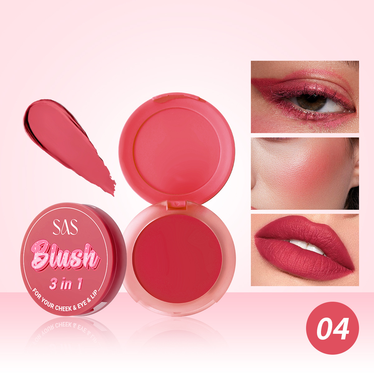 USHAS European and American Cross-border spot rubor en polvo ligero, delicado y duradero, impermeable, mejora la tez natural SAC002