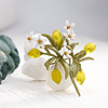 Lemon brooch, Hanfu lapel pin, plant lamp handmade, retro pin, accessory, wholesale