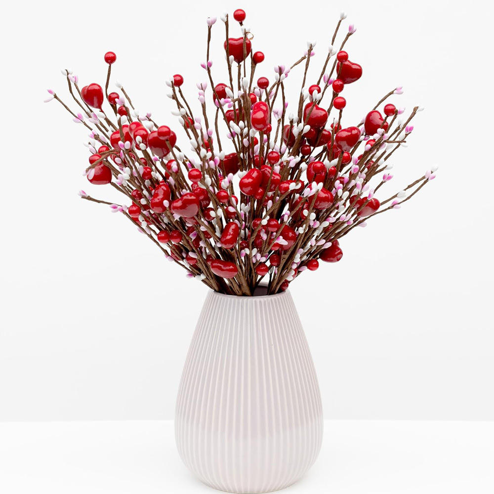 8 amazonas rojo en forma de corazón enchufe de baya boda decoración de vasijas para el hogar Día de San Valentín