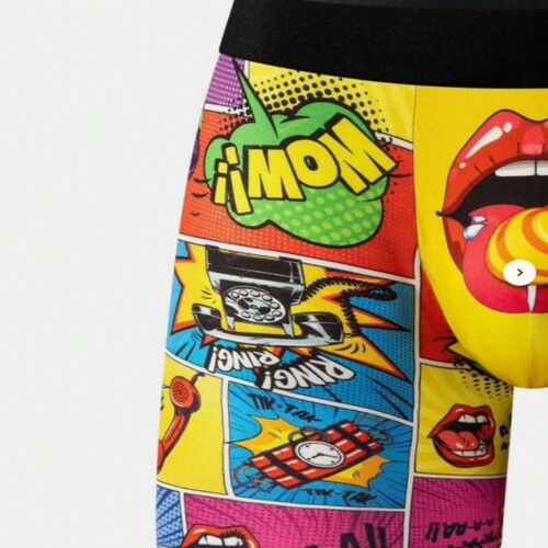 European and American cross-border exclusive men's quick-drying straight-leg pants printed men's four-sided underwear fitness straight-leg underwear factory wholesale