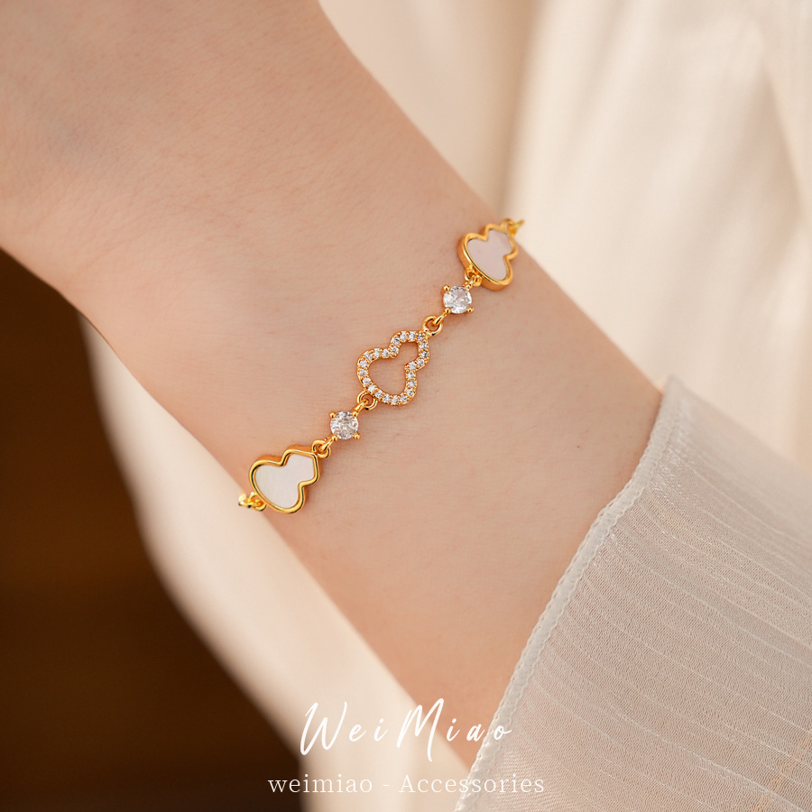 18 quilates de oro verdadero electron-combustible marita fritalia calabaza pulsera ligera pulsera de lujo nicho temperamento exquisito joyas de pulsera