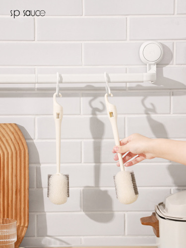 sp sauce cup scrub cup artifact water cup cleaning long handle wash milk bottle tea stains gap scrub cup lid spout