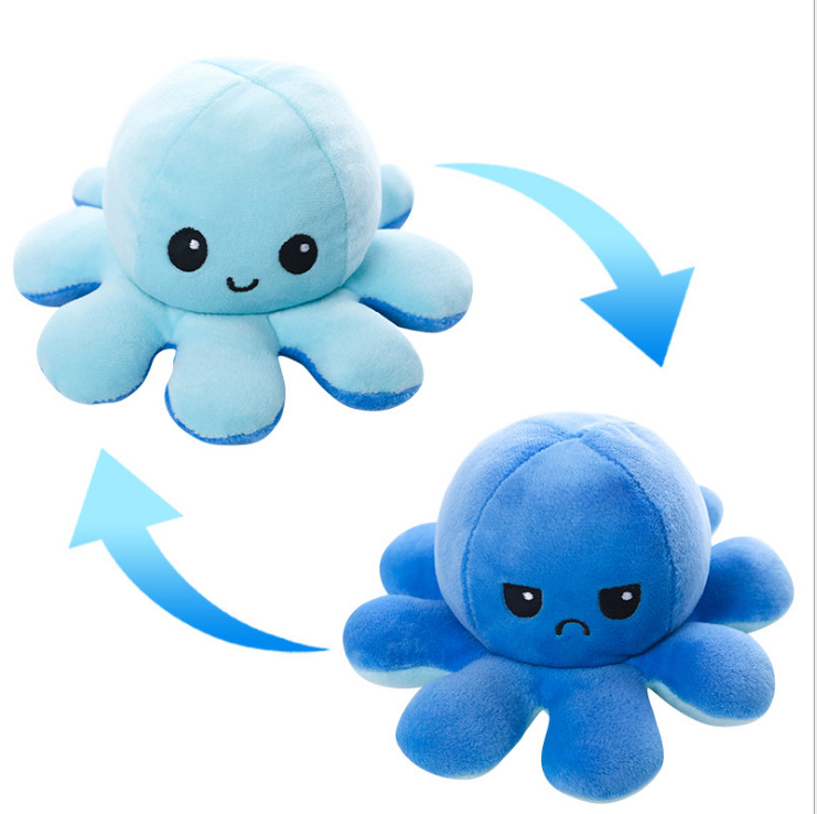 Flip Octopus Doll Flip Octopus Octopus Plush Toy Double-sided Flip Doll Reversible Octopus