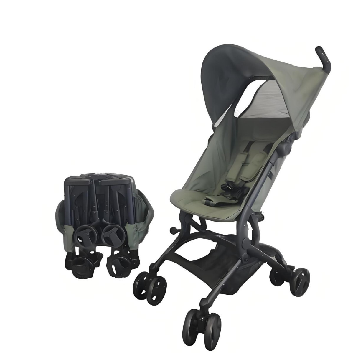 Cross-Border Foreign Trade Factory High Baby Stroller That Can Lie Down, Sit down and Board the Plane, Lightweight Children's Stroller, Children's Stroller