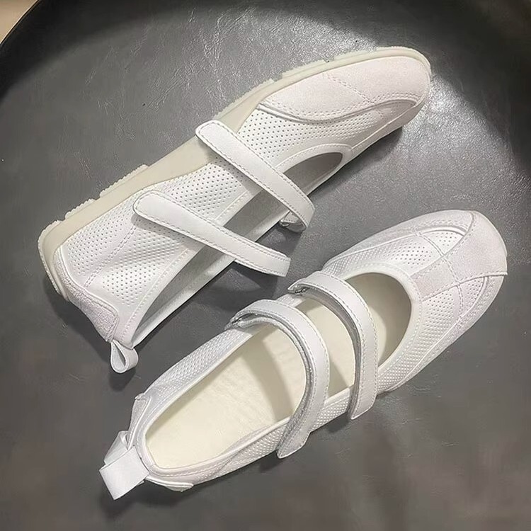 Cowhide version ~ super soft interior heightening sports style ballet single new hook and loop strap Mary Jane shoes single shoes Cowhide version ~ super soft interior heightening sports style ballet single new hook and loop strap Mary Jane shoes single shoes