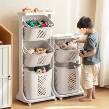 儿童玩具收纳筐小推车置物架家用落地多层宝宝积木玩偶整理储物架