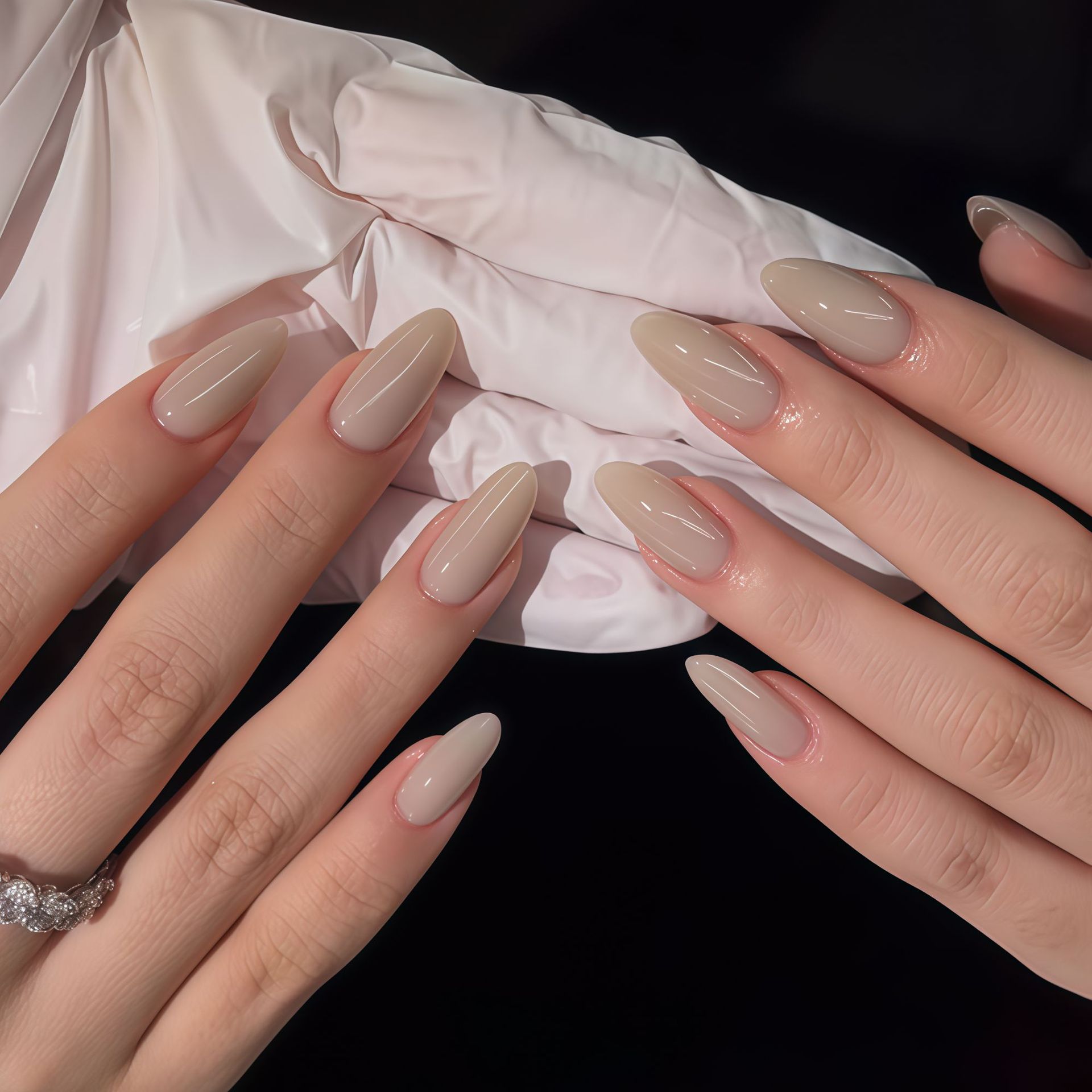 Verano dopamina corta uñas de uñas uñas altas lunares franceses tinte rojo temperamento dulce chica caliente estudiante