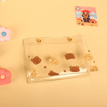 定制PVC笔袋PVC文具包装袋定做透明eva/tpu按扣袋防水折叠