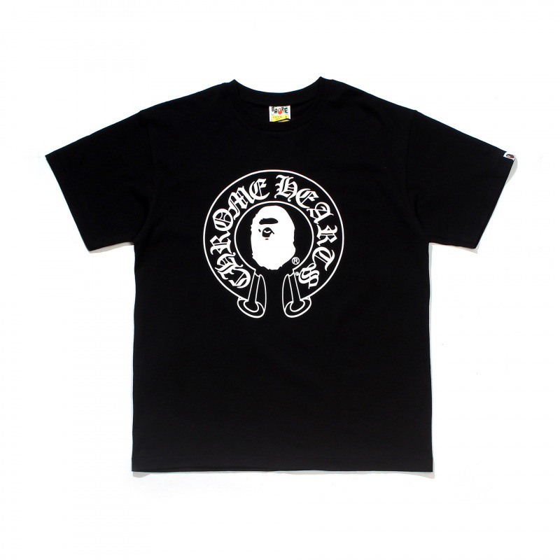 Bape Chrome Hearts T-shirt Horseshoe Logo Black